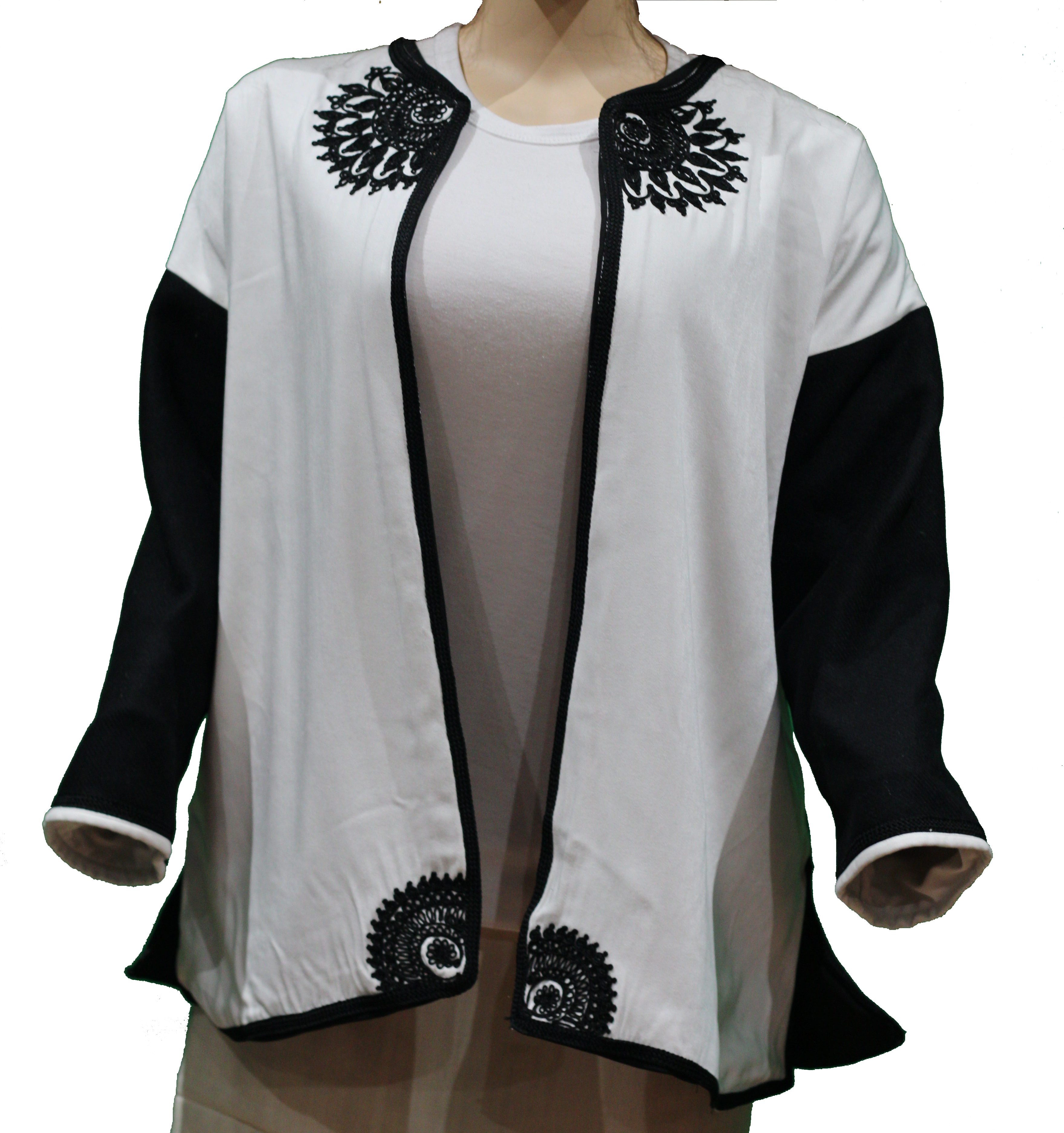 Veste Élégance Noire & Blanche