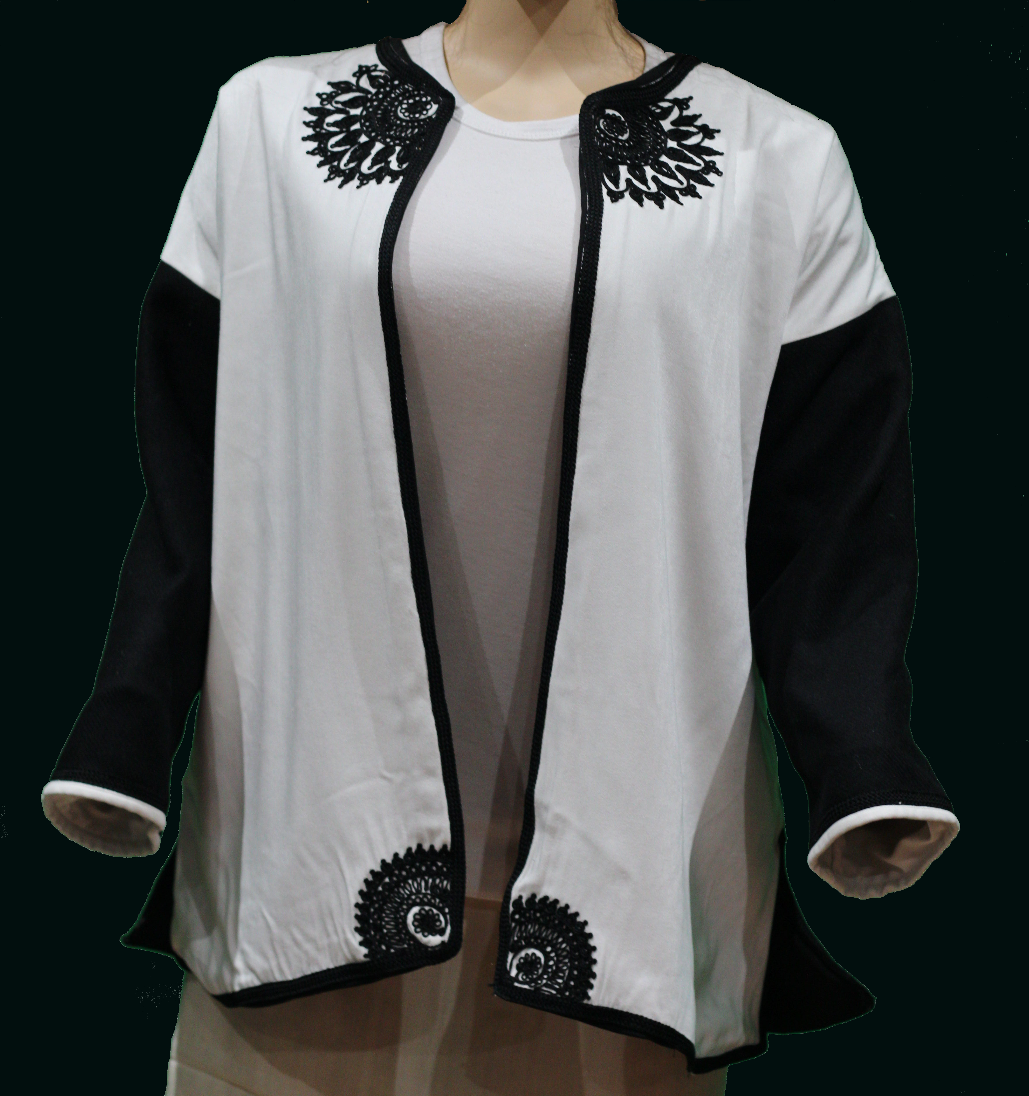 Veste Élégance Noire & Blanche