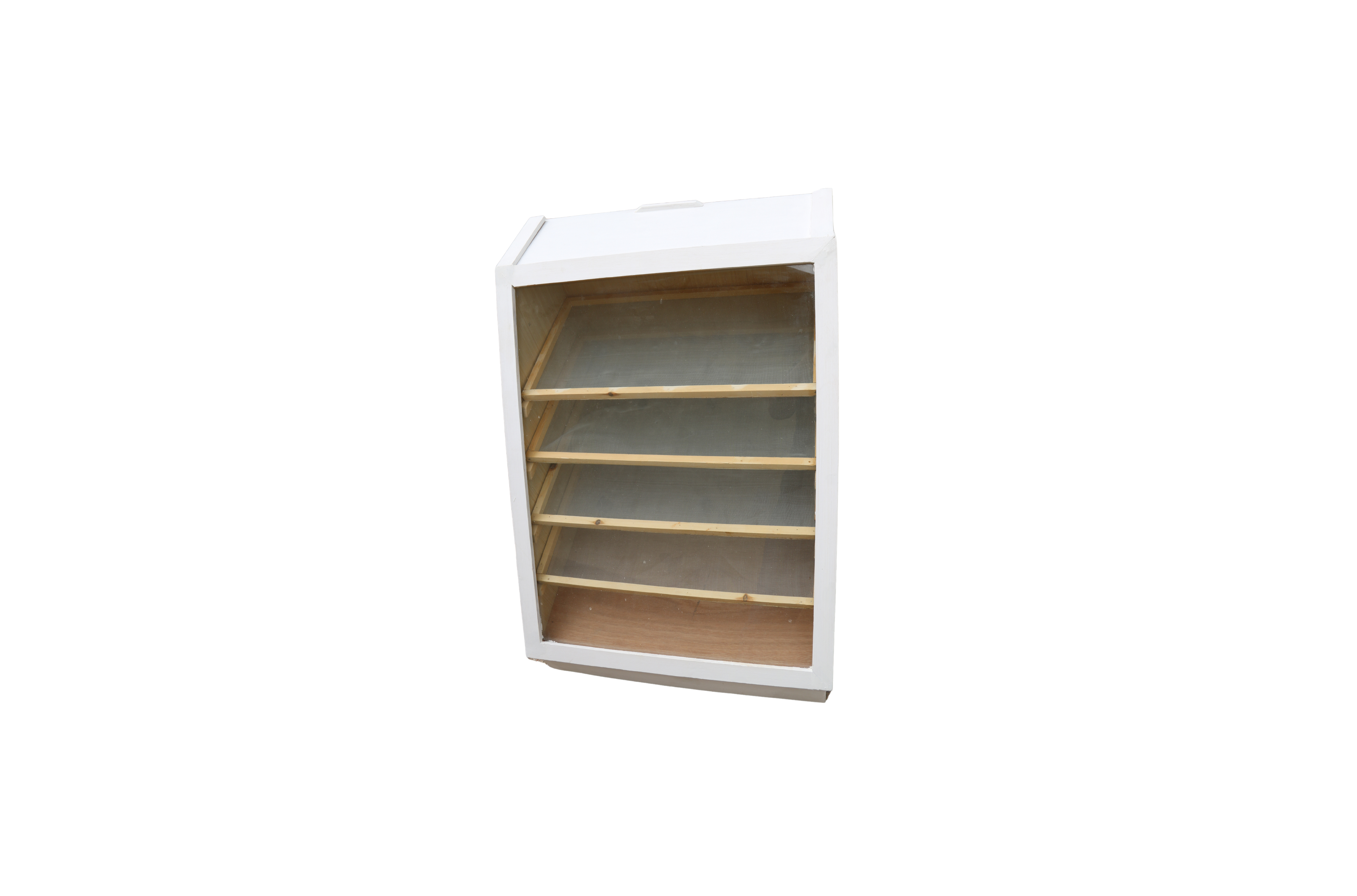 Vitrine de Présentation Incliné Artisanale – Élégance Rustique et Hygiène Optimale