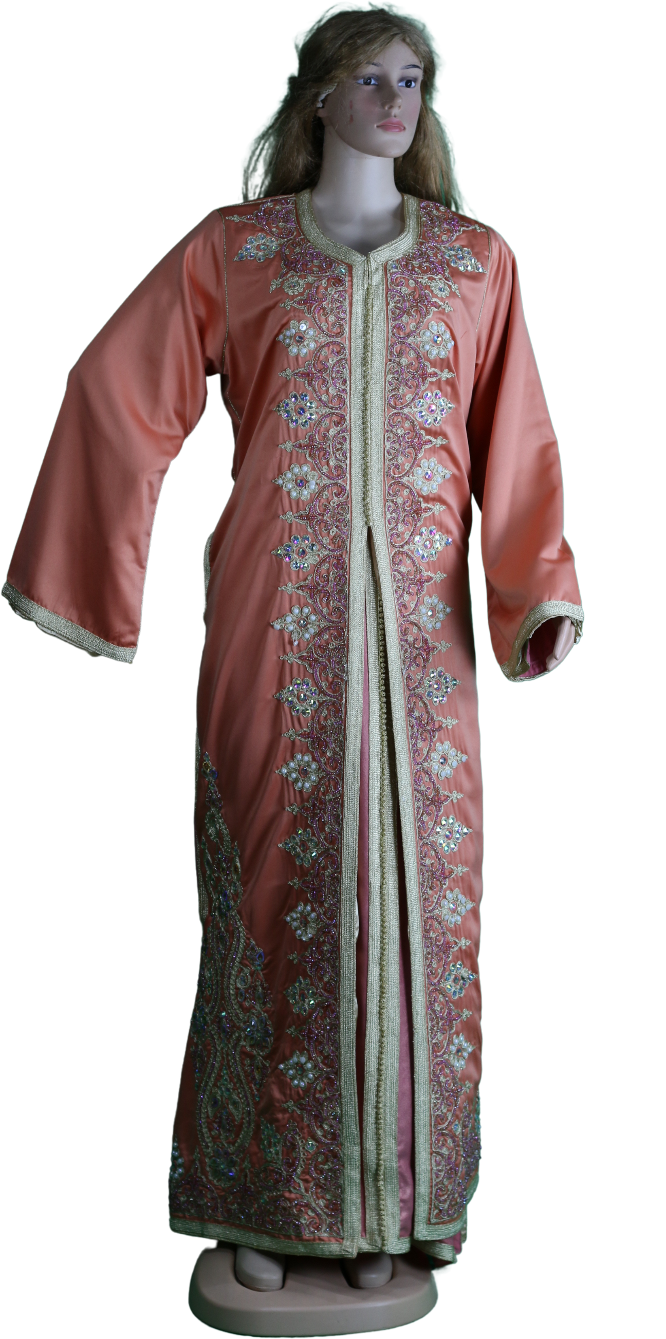 Caftan saumon glamour