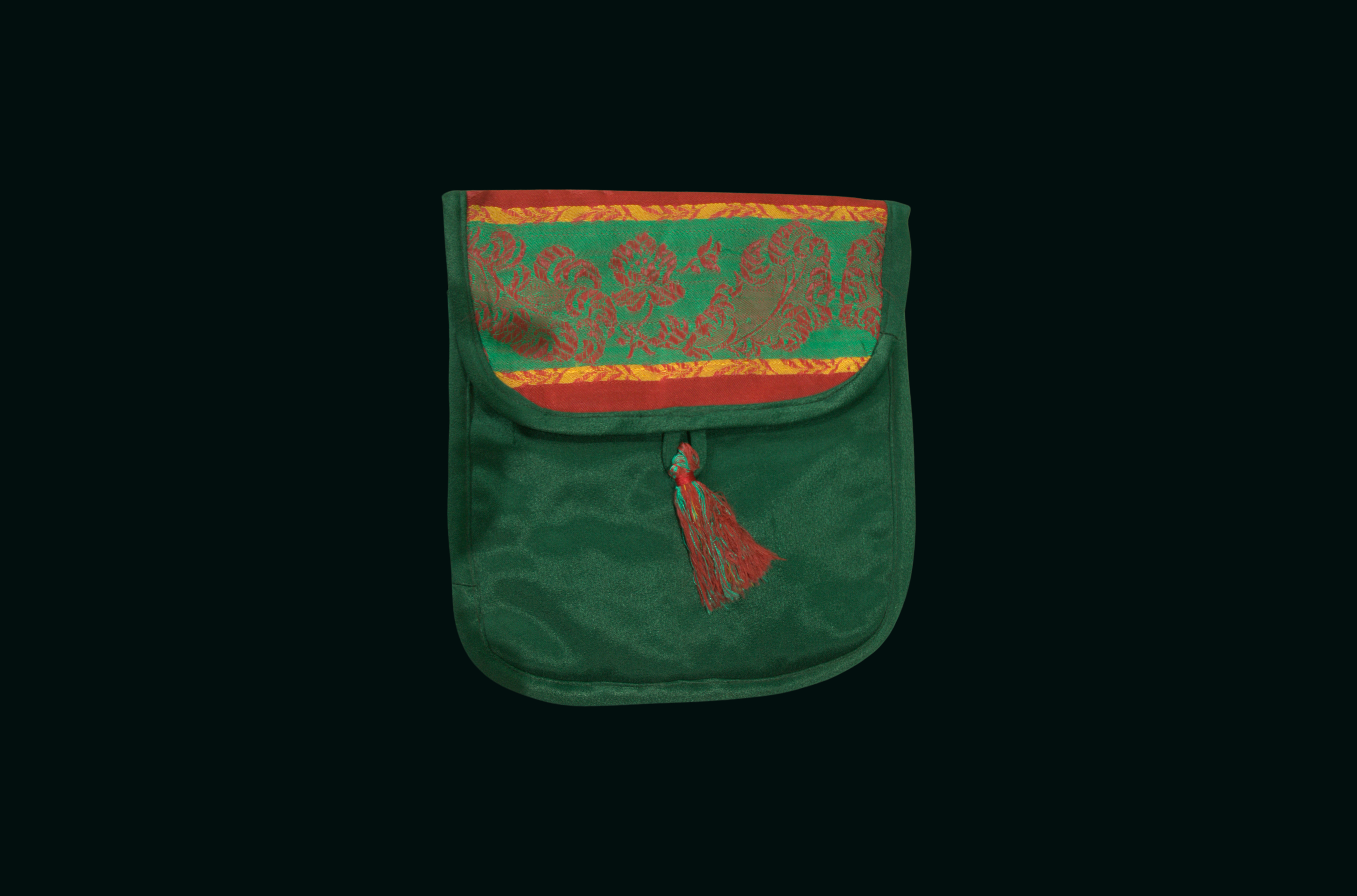 Pochette Verte Traditionnelle à Rabat Brodé