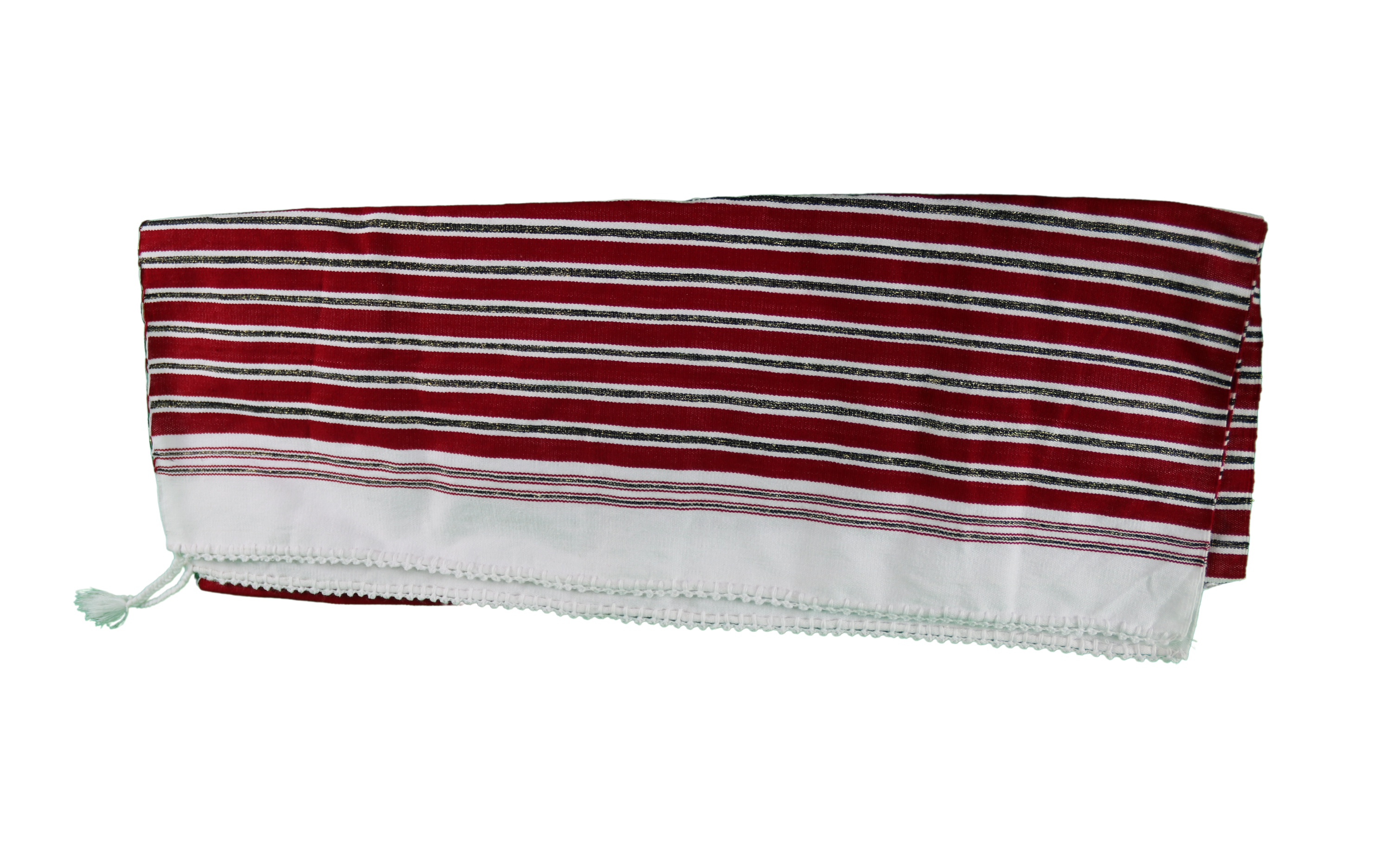 Mendil Rouge Classique à Rayures Fines