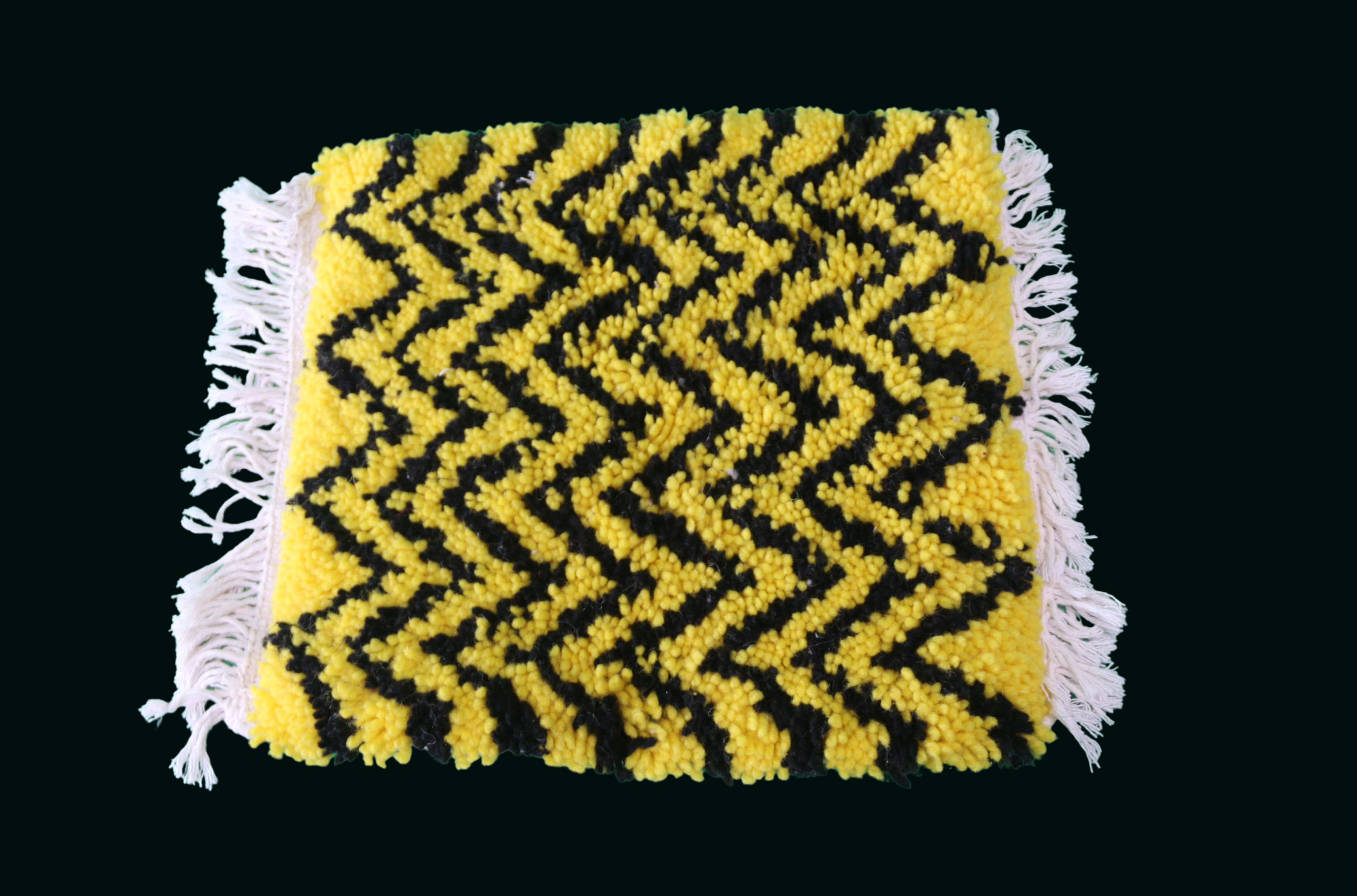 Mini-Tapis Zigzag Jaune & Noir
