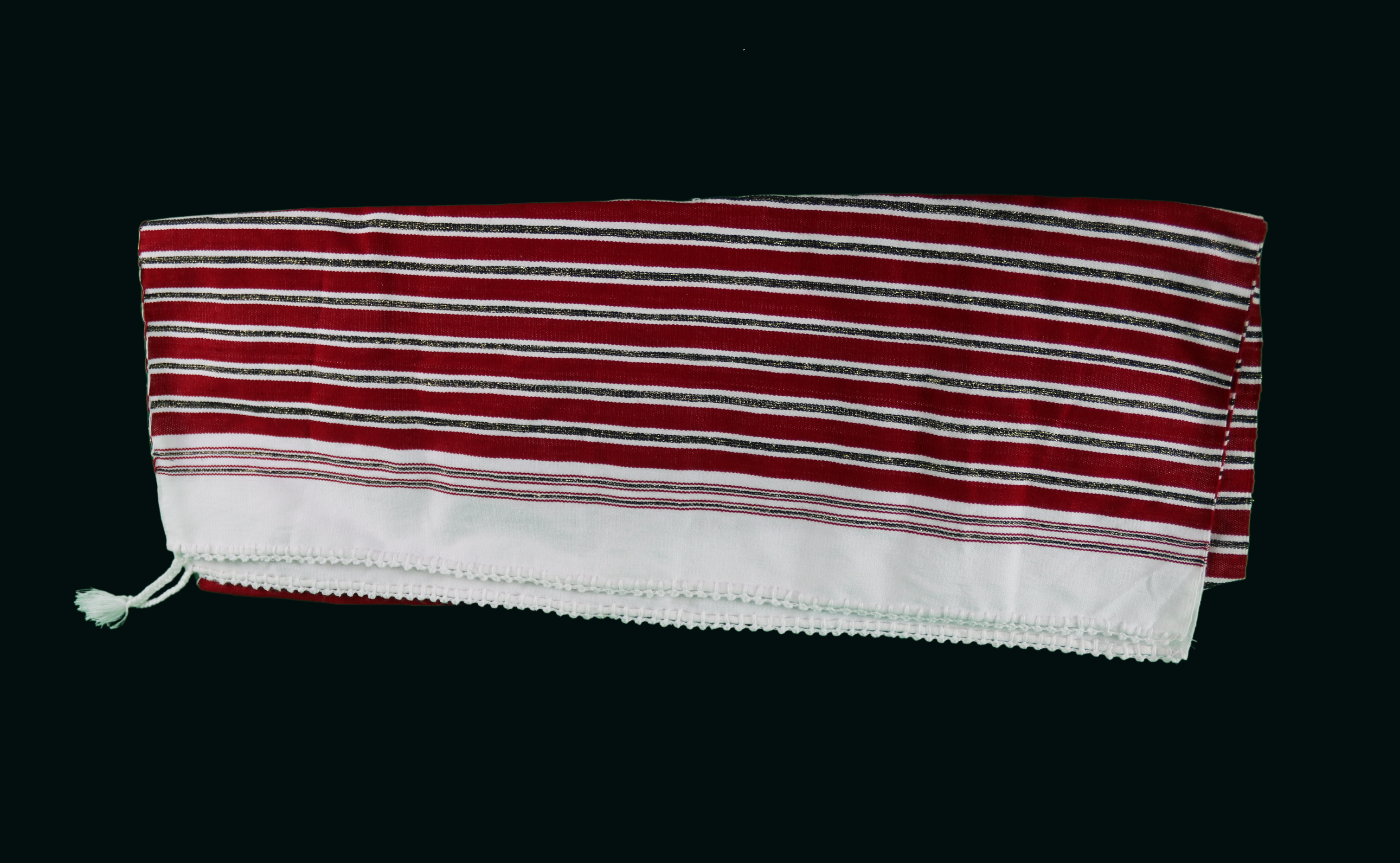 Mendil Rouge Classique à Rayures Fines