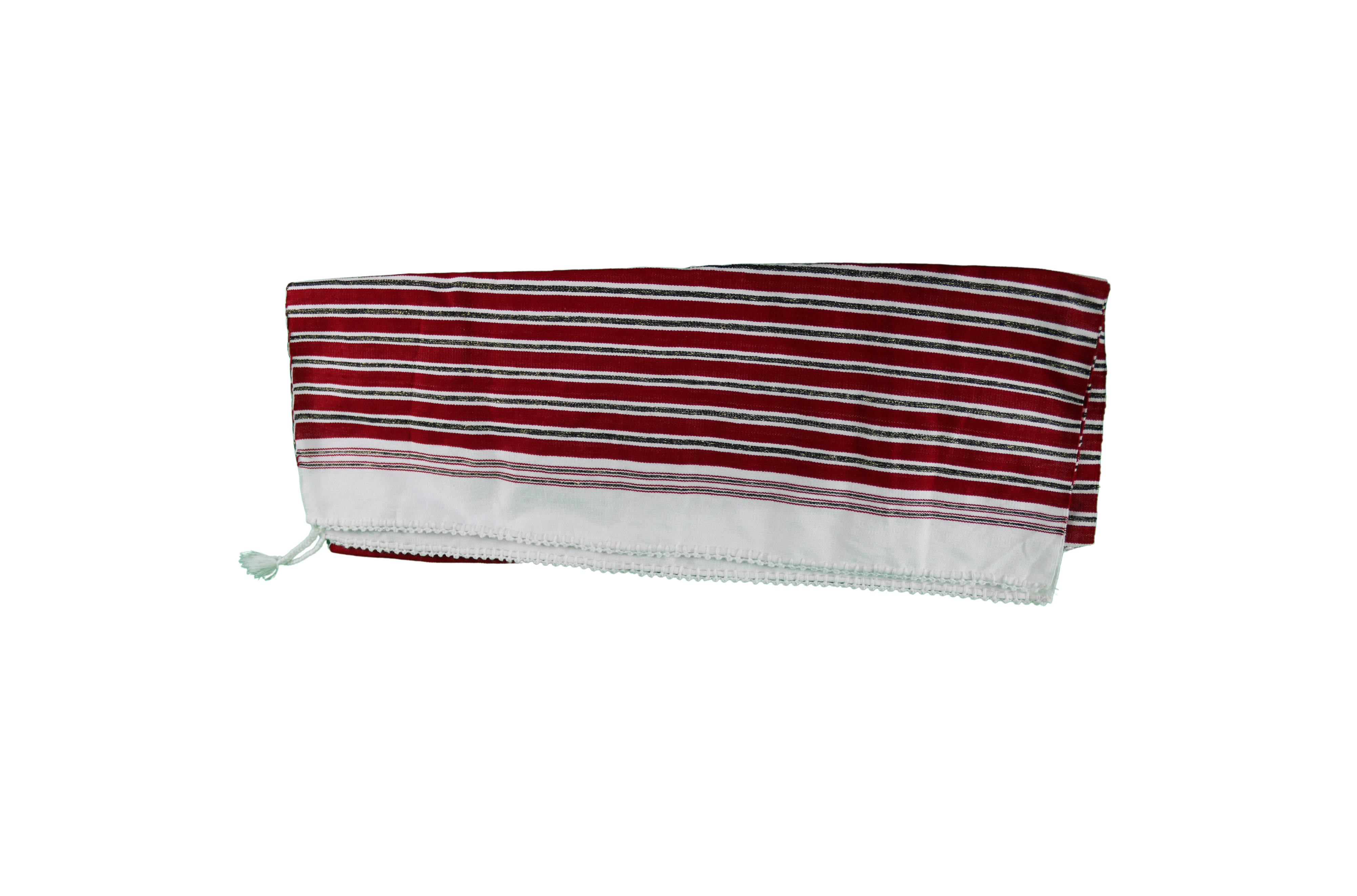 Mendil Rouge Classique à Rayures Fines