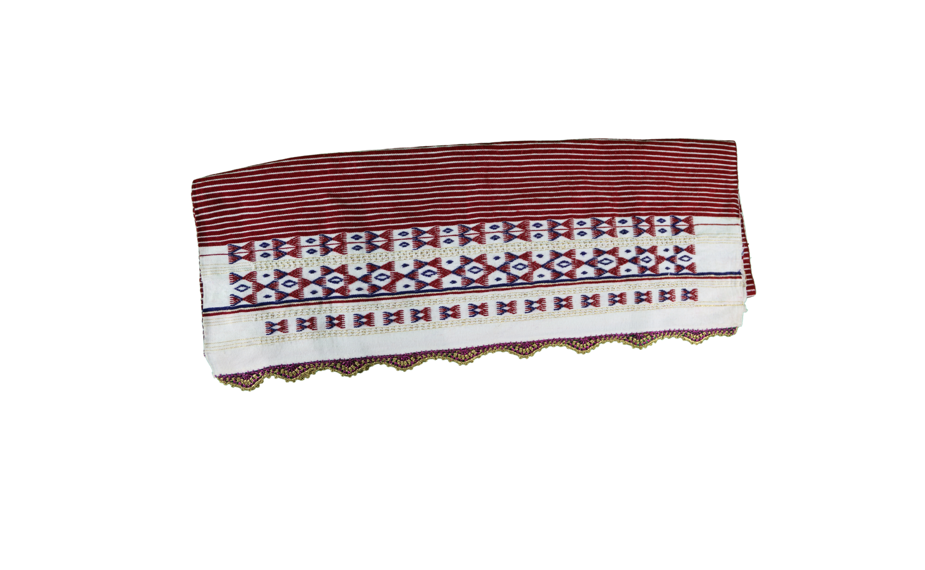 Mendil Artisanal à Broderie Complexe