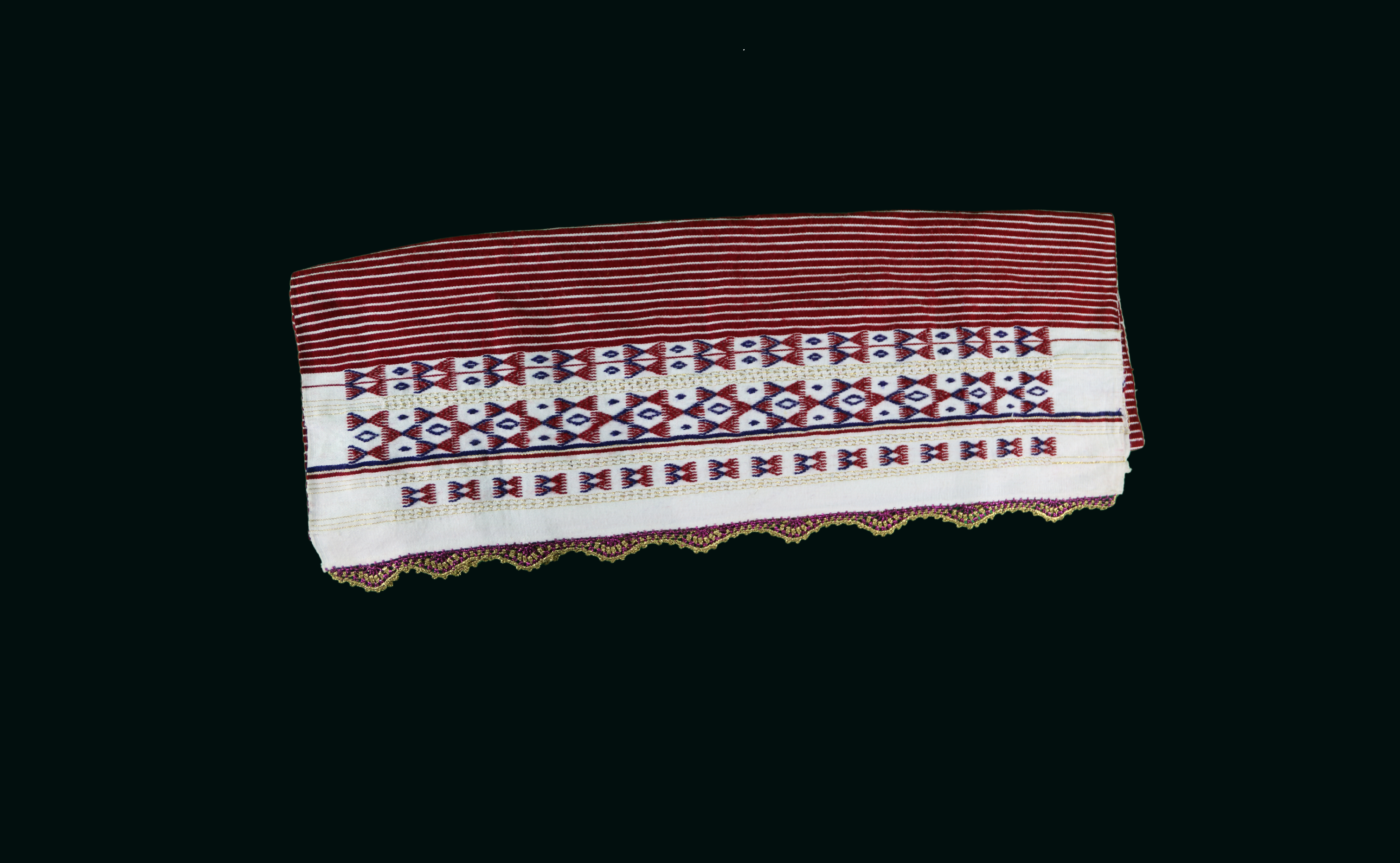 Mendil Artisanal à Broderie Complexe