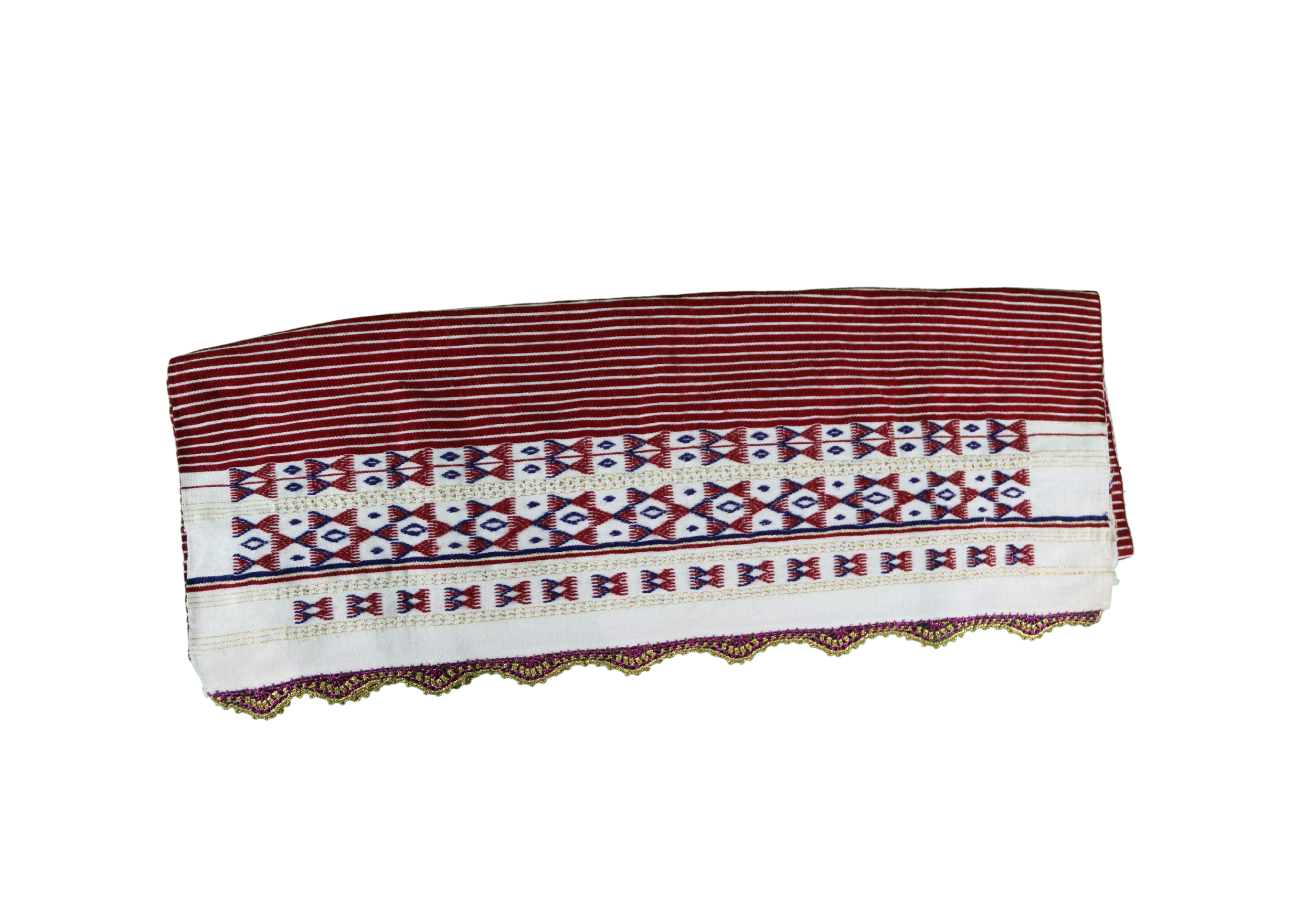 Mendil Artisanal à Broderie Complexe