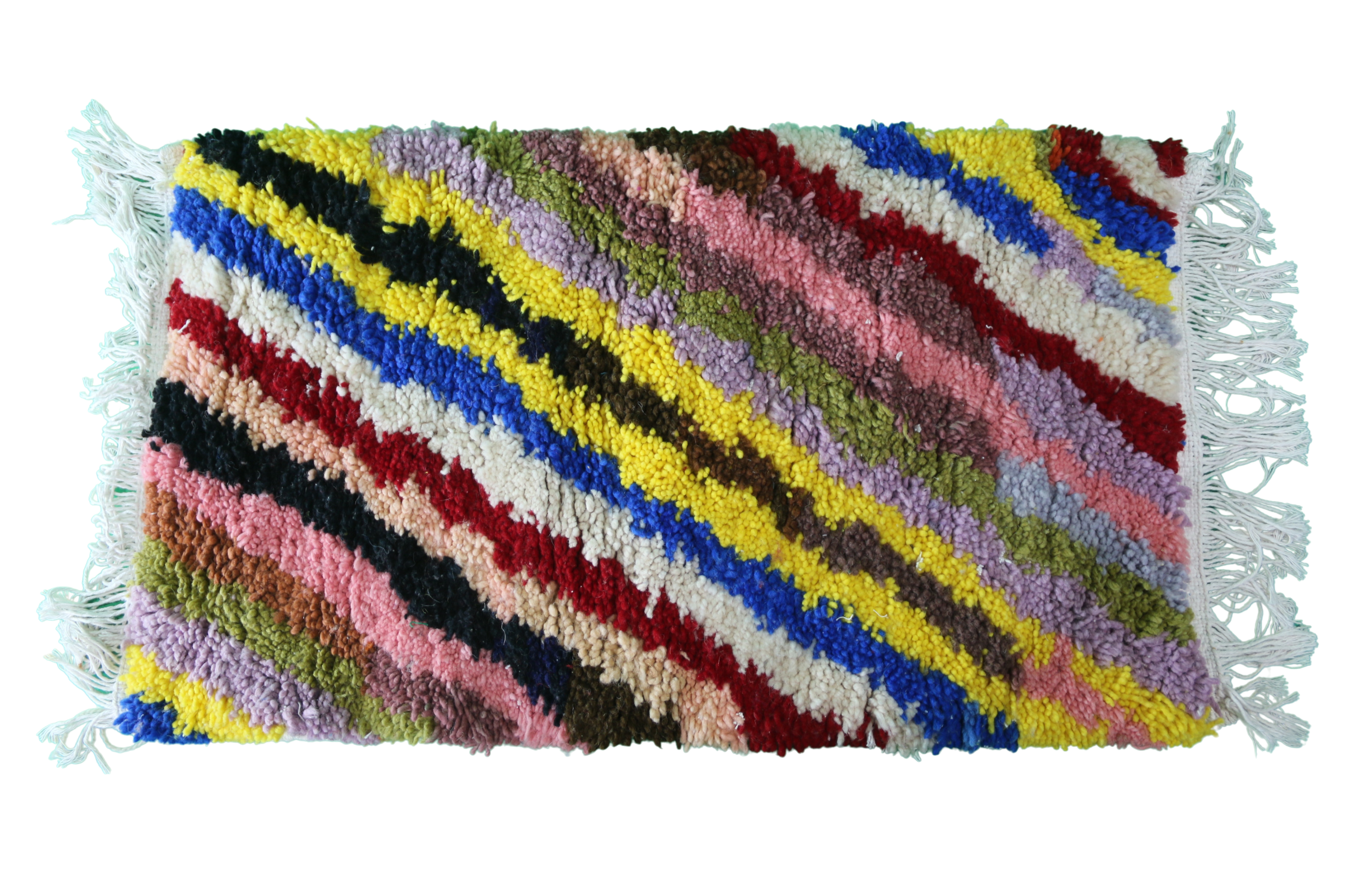 Mini-Tapis Diagonales Multicolores
