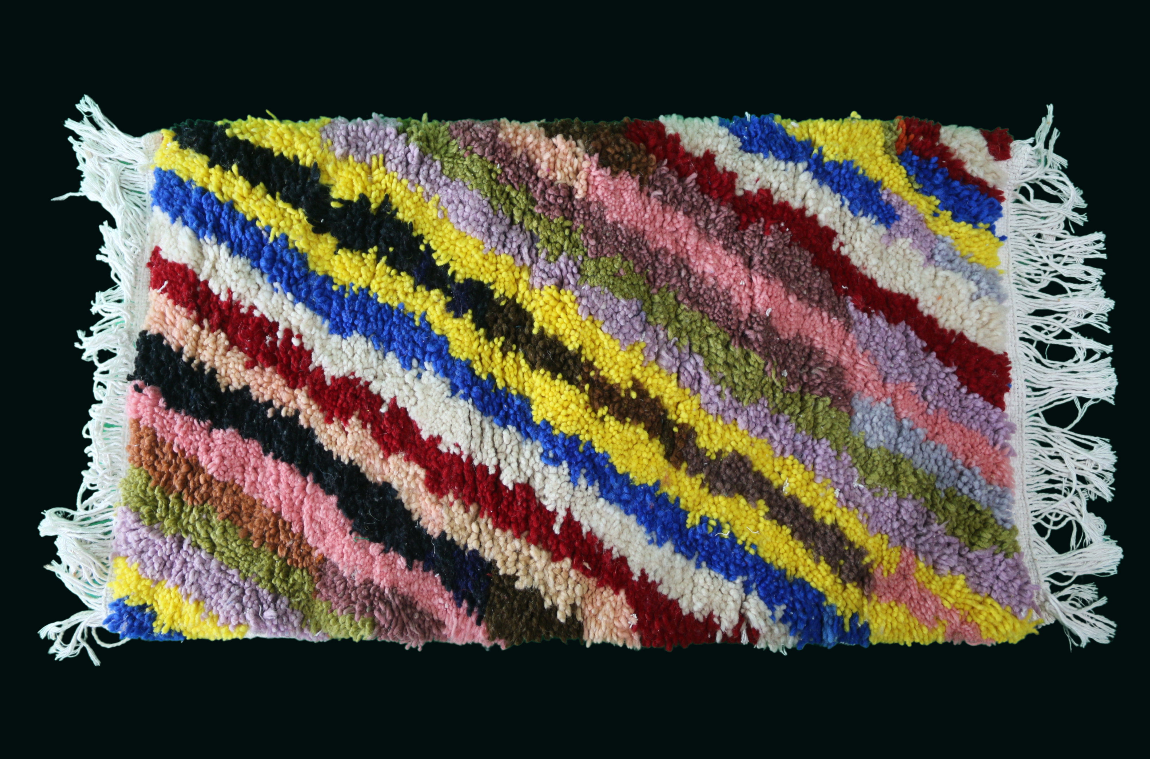 Mini-Tapis Diagonales Multicolores