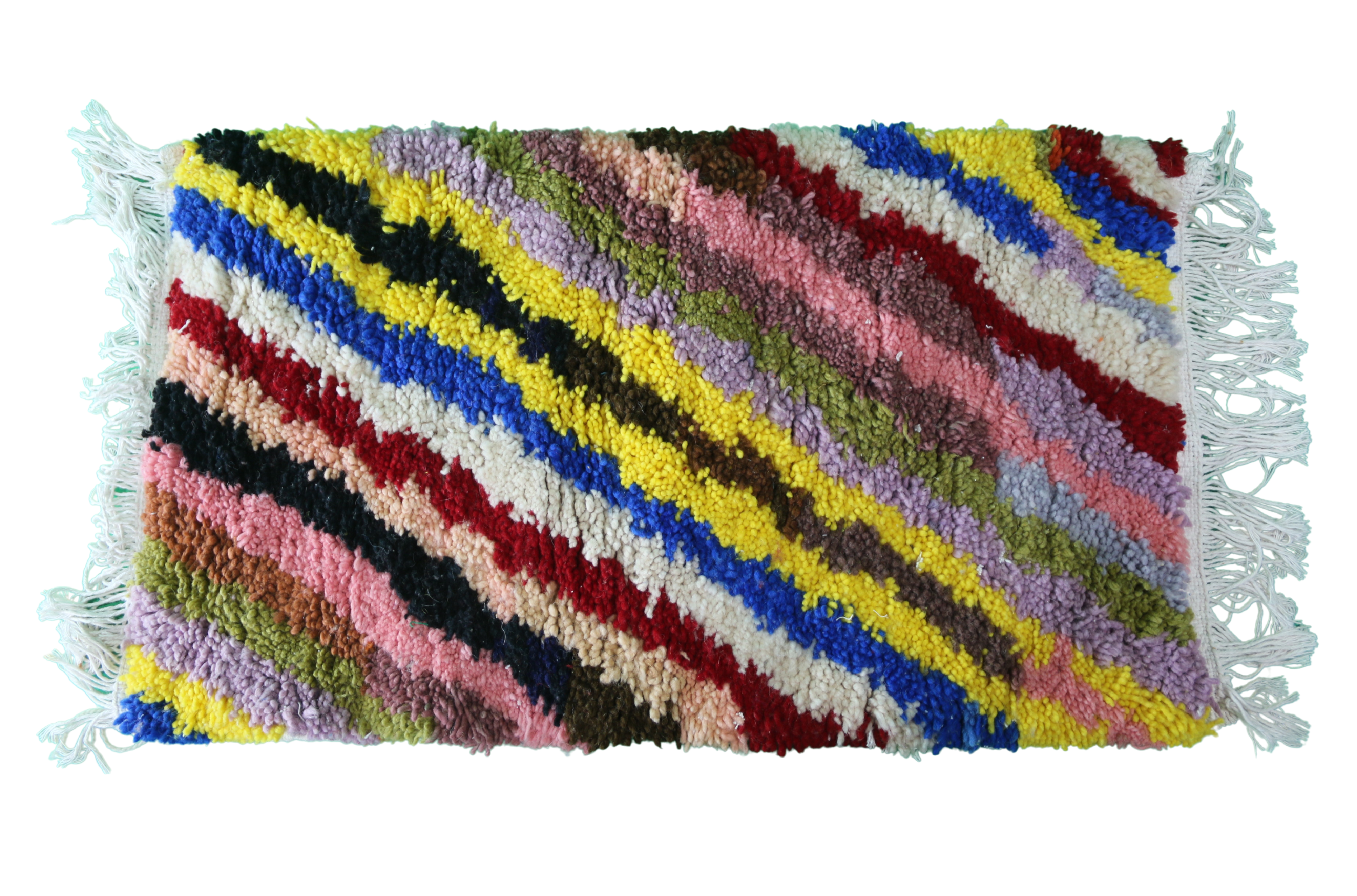 Mini-Tapis Diagonales Multicolores