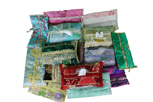 Lot de pochettes à mouchoirs en tissu traditionnel