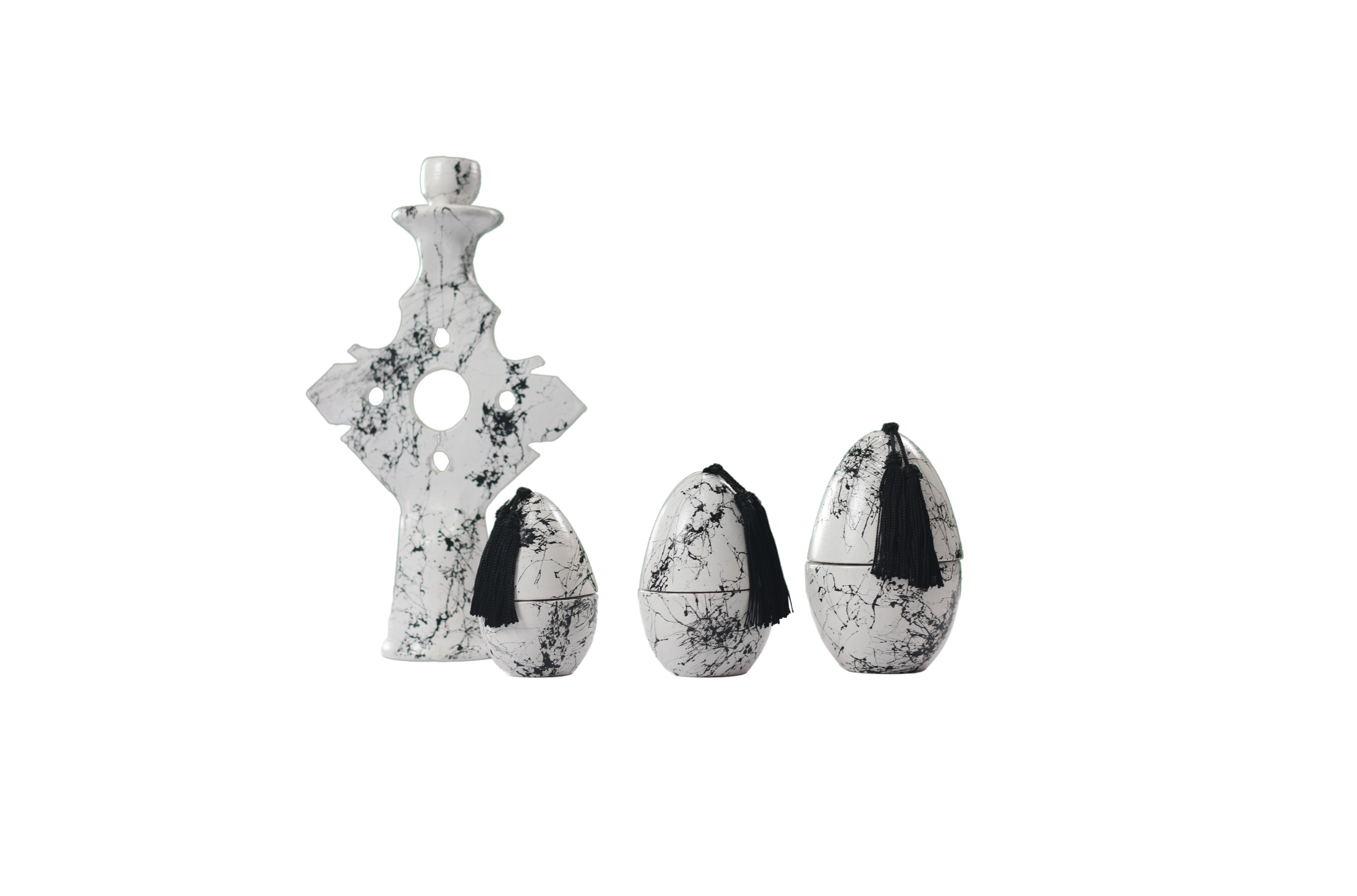 Ensemble Décoratif Amazigh – Éclat Noir & Argent