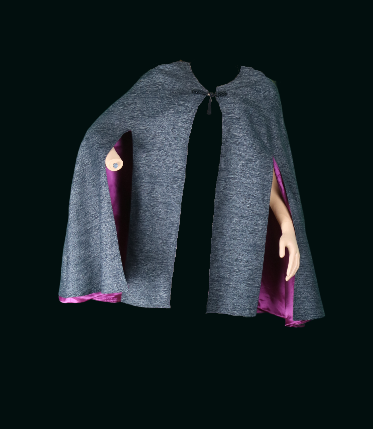 Cape élégante doublée violet satin