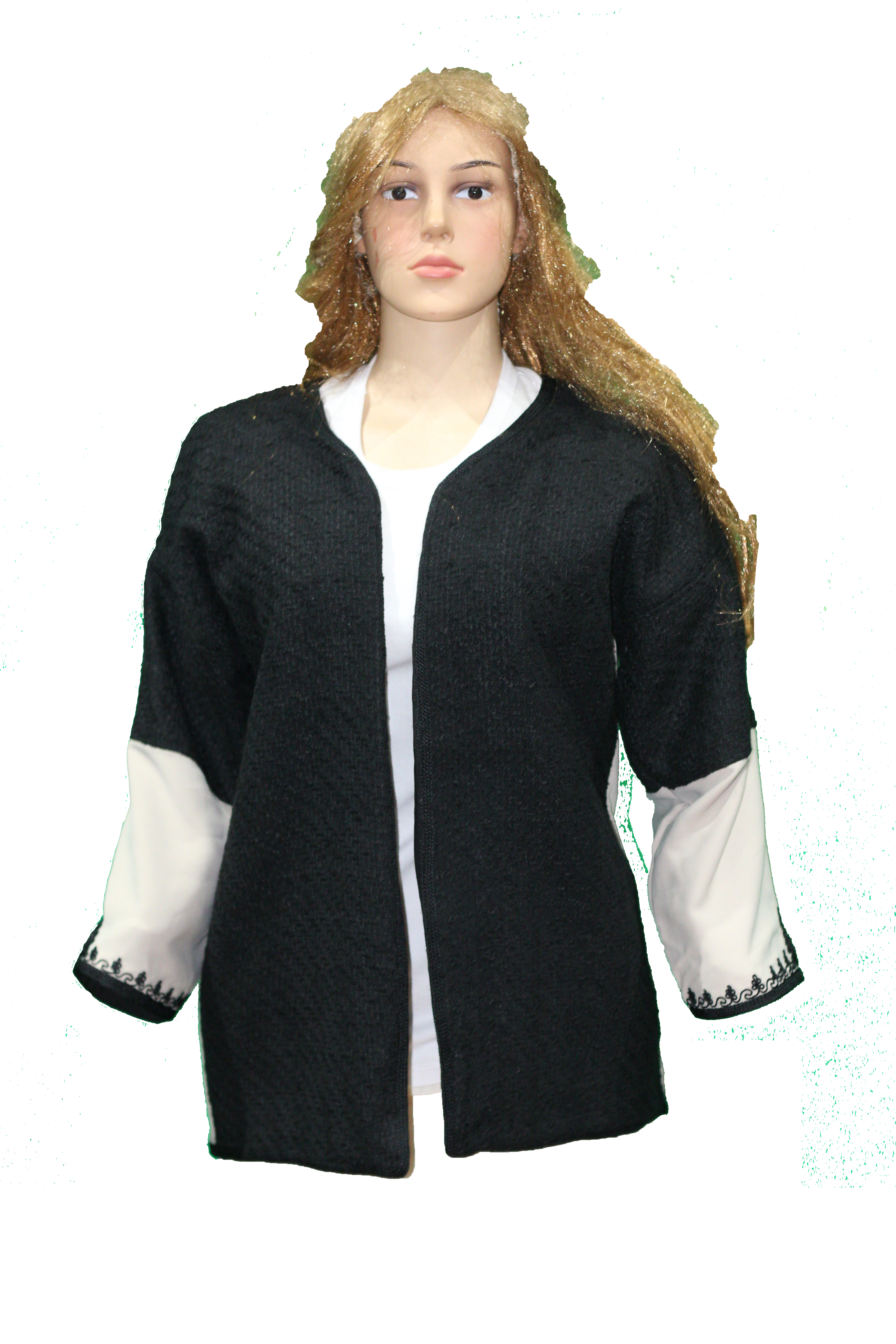 Veste Contrastée avec Manches Claires