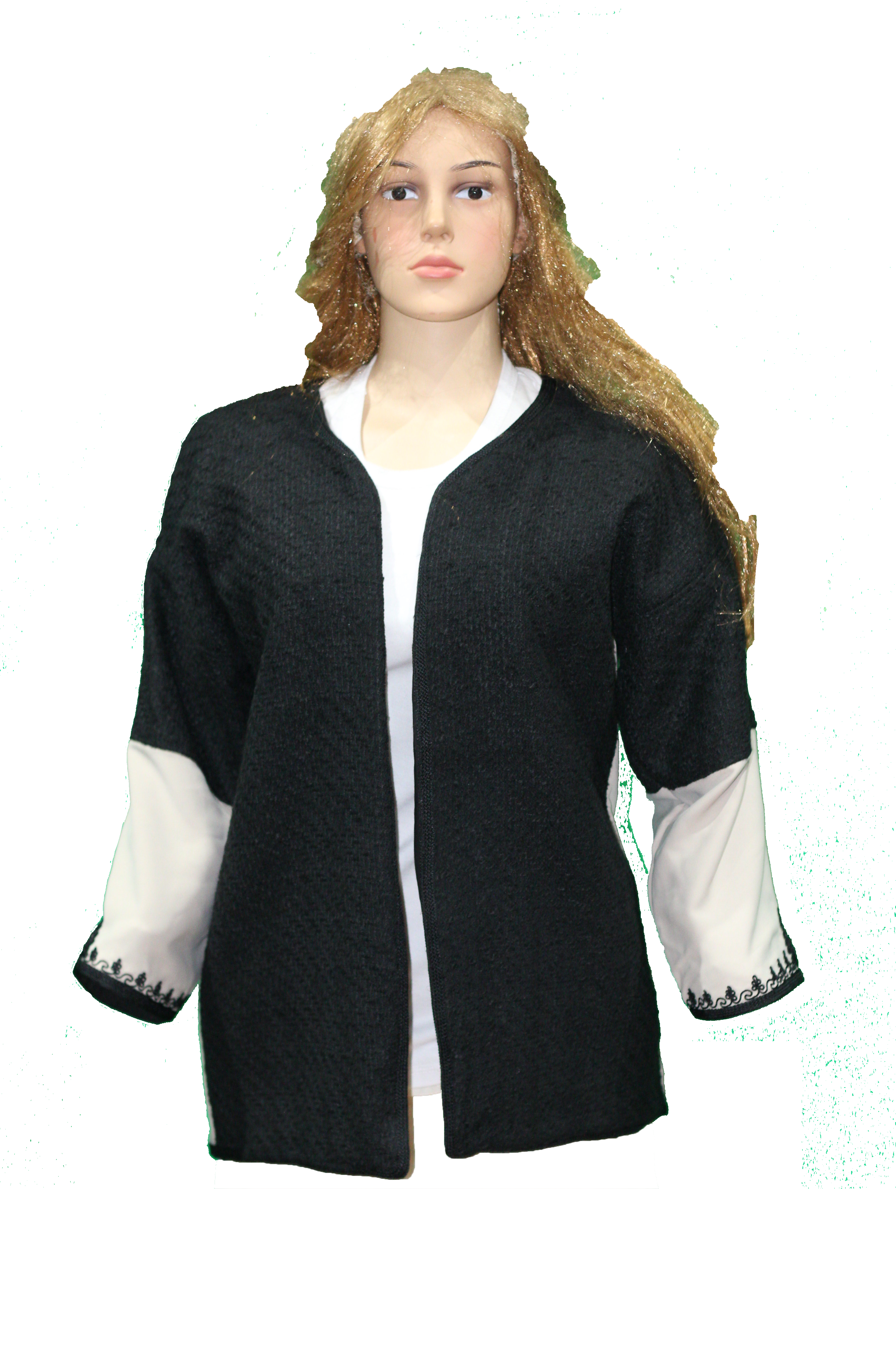 Veste Contrastée avec Manches Claires