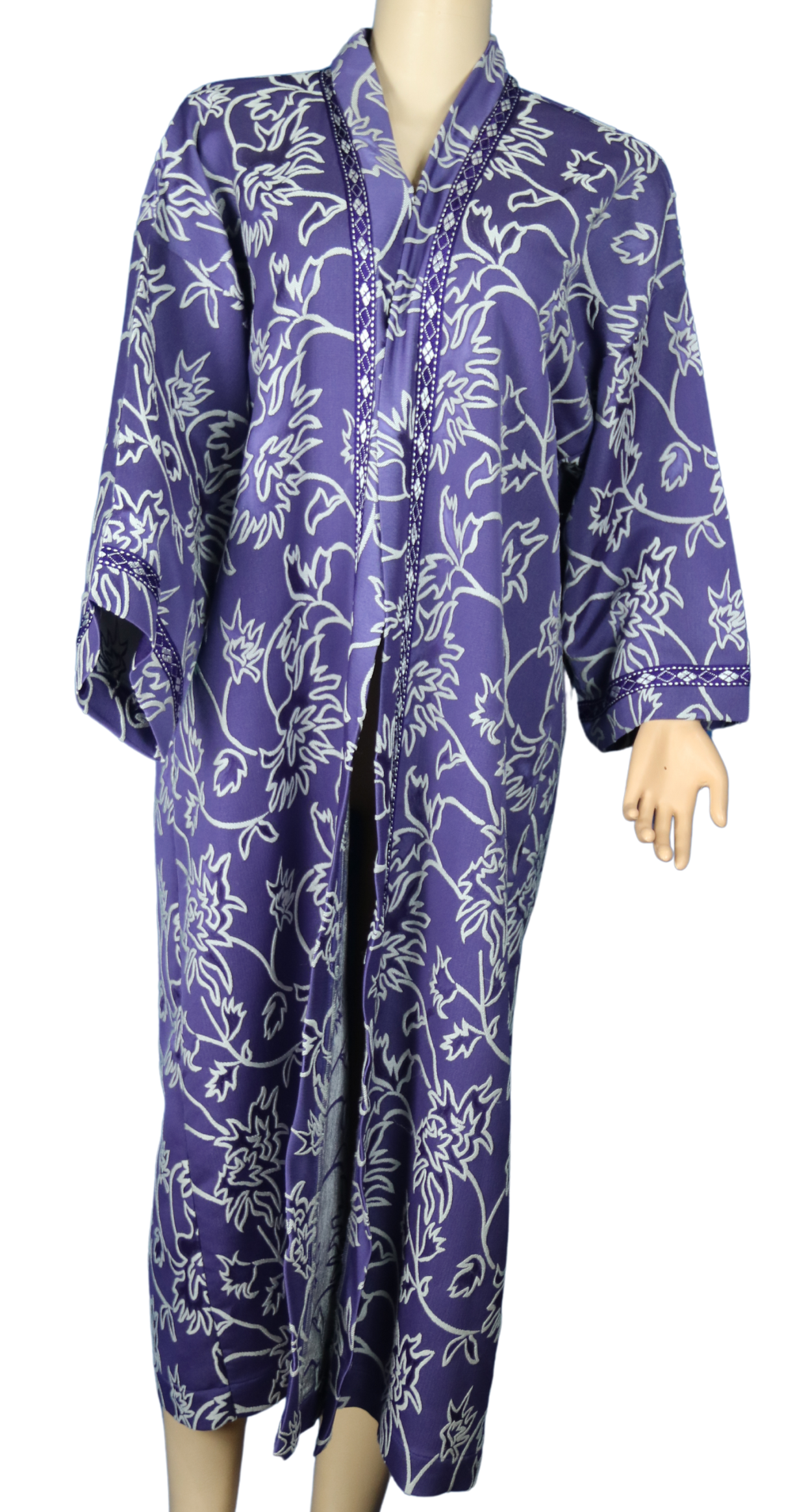 Caftan violet fleuri