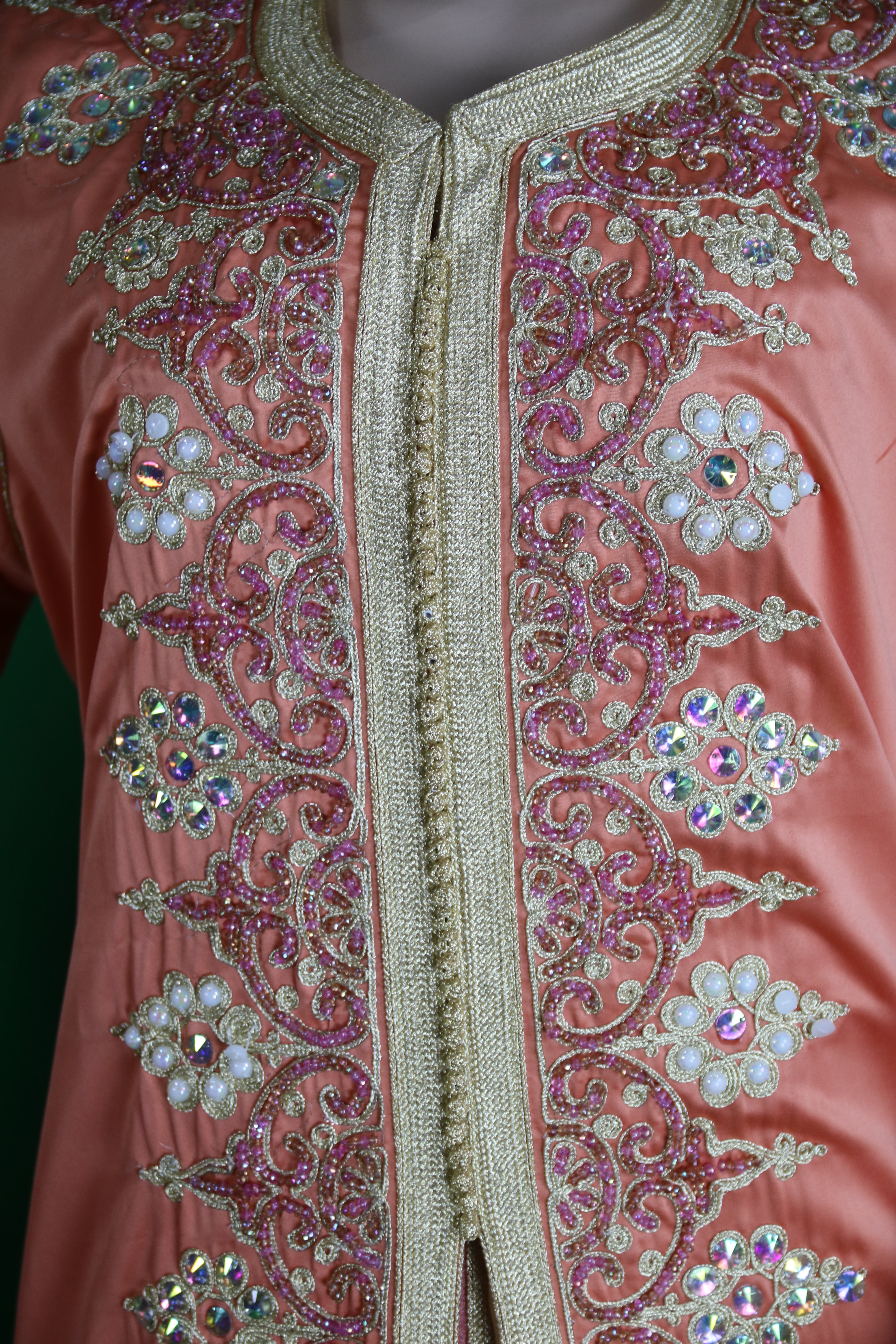 Caftan saumon glamour