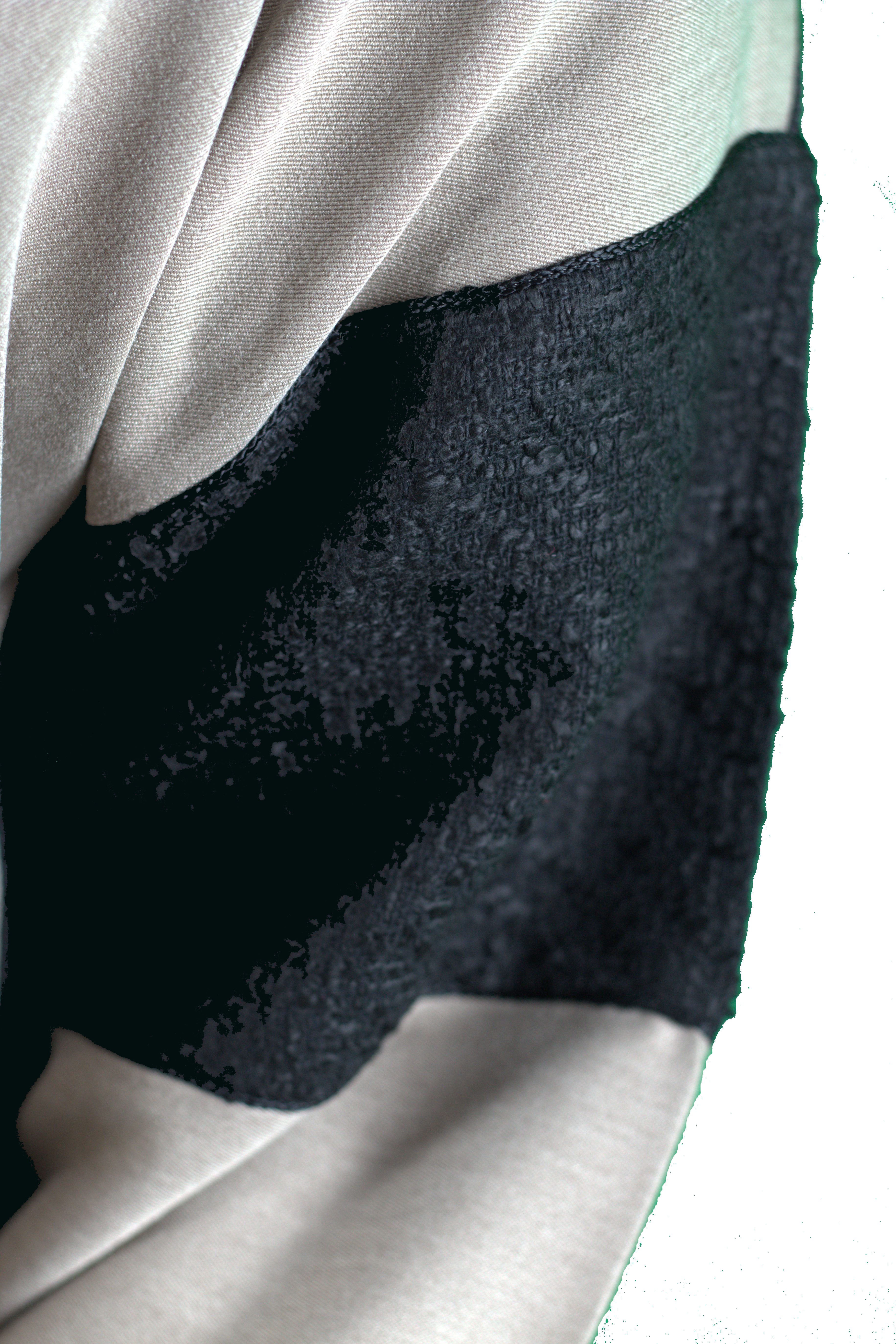 Veste Taupe Bordée de Noir