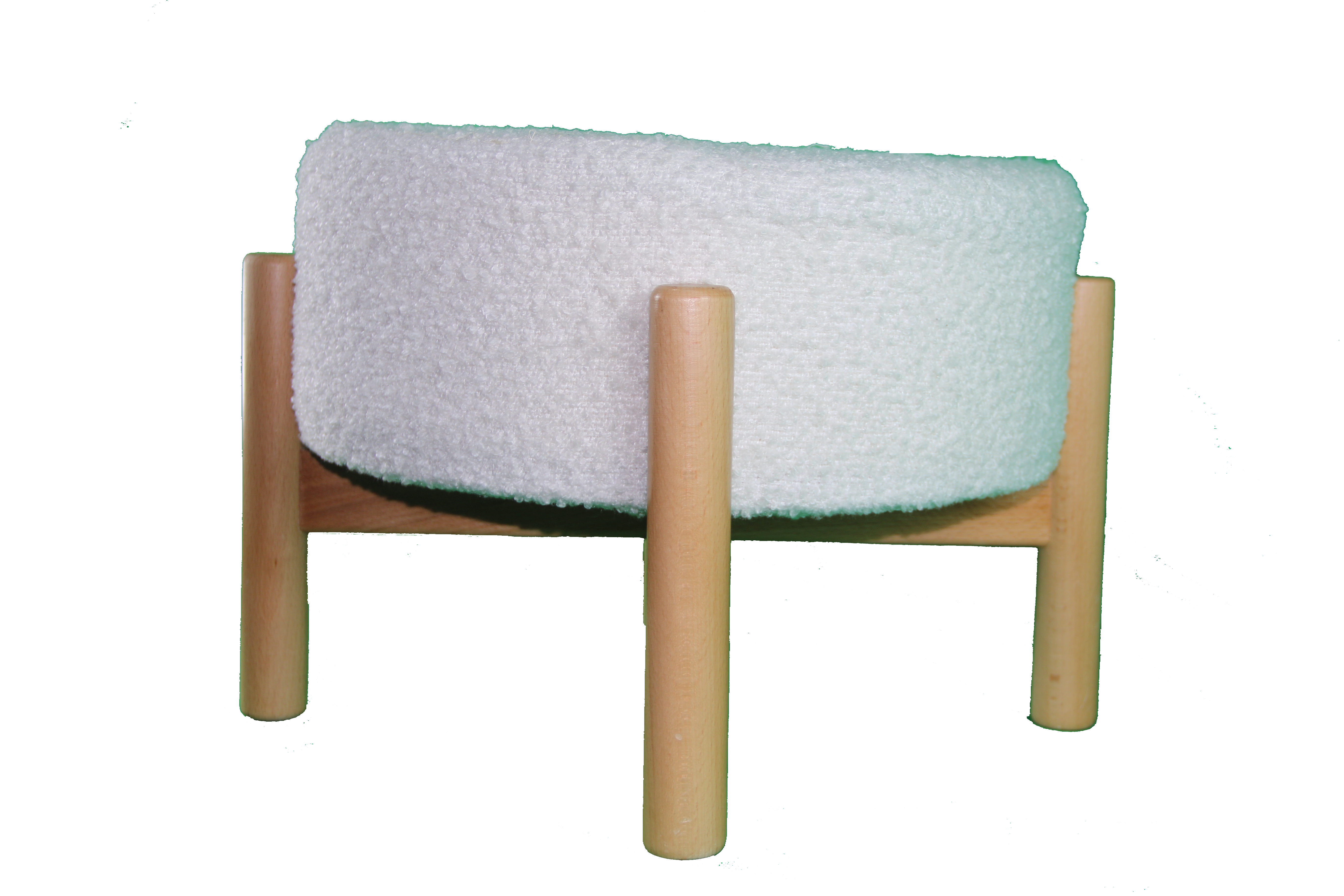 Tabouret moderne à pieds cylindriques clairs